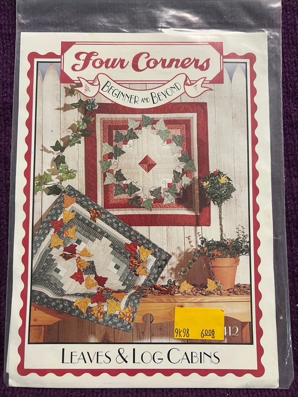quilt pattern leaves & log cabins